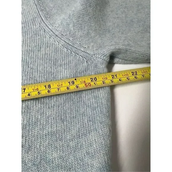 CASHMERE COLLECTION Knit Cardigan Women's Size XL Button Long Sleeve Light Blue - Picture 8 of 11